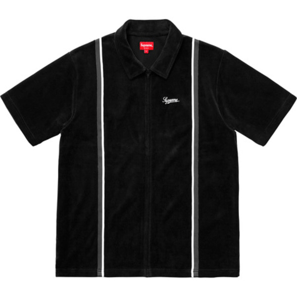 [해외] 슈프림 벨루어 웜 업 셔츠 Supreme Velour Warm Up Shirt 18SS