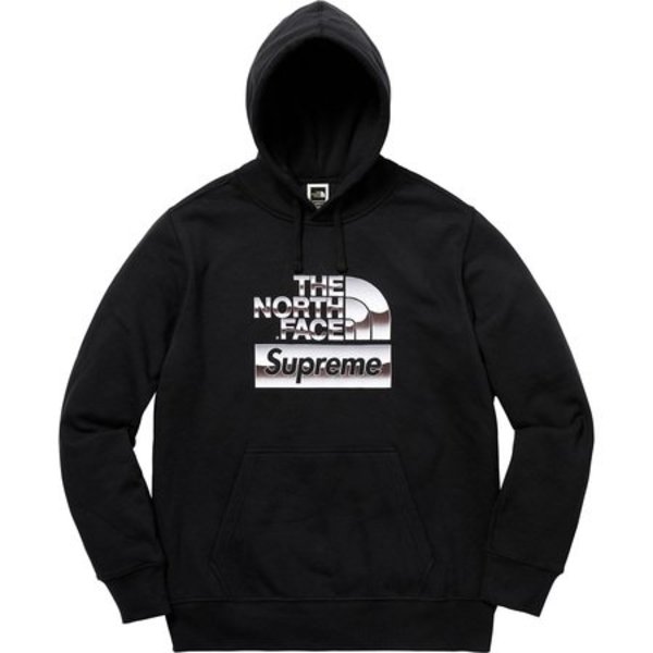[해외] 슈프림 노스페이스 메탈릭 로고 후드 Supreme The North Face Metallic Logo Hooded Sweatshirt 18SS