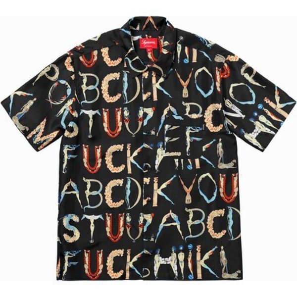 [해외] 슈프림 알파벳 실크 셔츠 Supreme Alphabet Silk Shirt 18SS