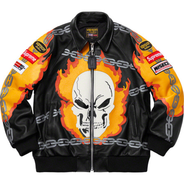 [해외] 슈프림 벤슨 레더스 고스트라이더 자켓 Supreme Vanson Leathers Ghost Rider Jacket 19SS 관세포함