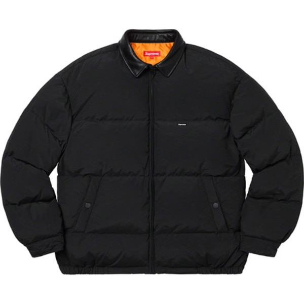 [해외] 슈프림 레더 칼라 퍼피 자켓 Supreme Leather Collar Puffy Jacket 19FW 관세포함