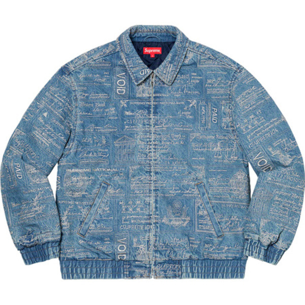 [해외] 슈프림 체크 엠브로이더드 데님 자켓 Supreme Checks Embroidered Denim Jacket 20SS 관세포함