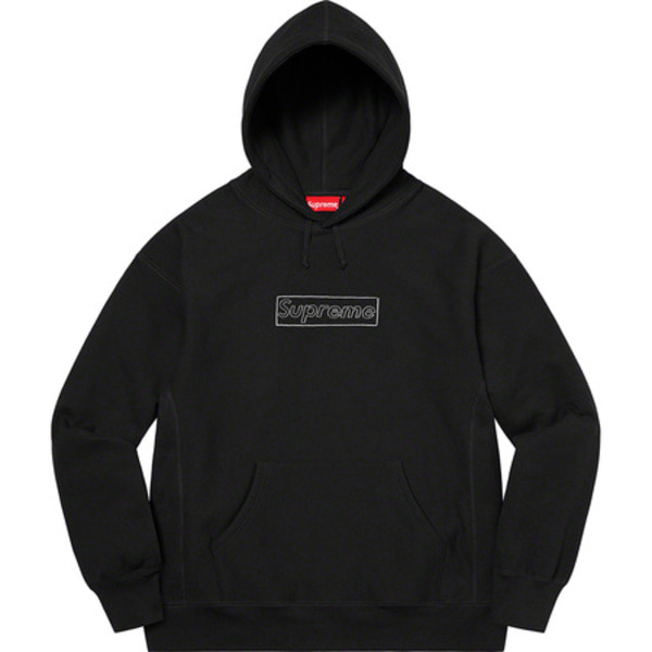 [해외] 슈프림 카우스 초크 로고 후드 Supreme KAWS Chalk Logo Hooded Sweatshirt 21SS