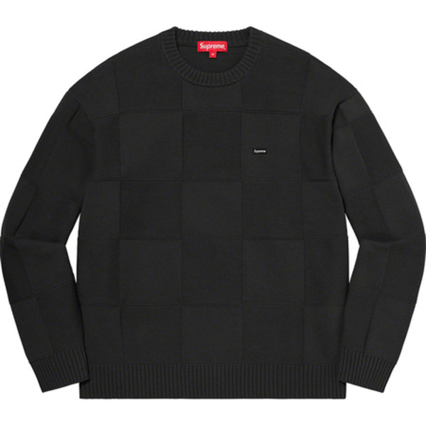 [해외] 슈프림 토널 체커보드 스몰 박스 스웨터 Supreme Tonal Checkerboard Small Box Sweater 21SS