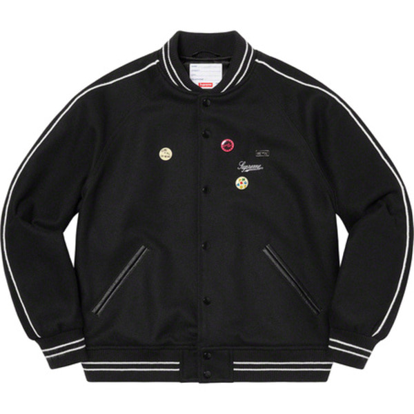 [해외] 슈프림 제이미 레이드 잇츠 올 볼락스 바시티 자켓 Supreme Jamie Reid It&#039;s All Bollocks Varsity Jacket 21SS
