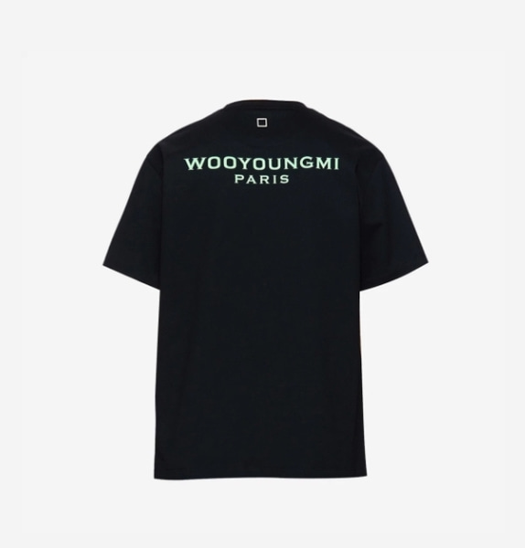 [해외] 우영미 글로우 그래픽 백로고 티셔츠 블랙 Wooyoungmi Glow Graphic Back Logo T-Shirt Black