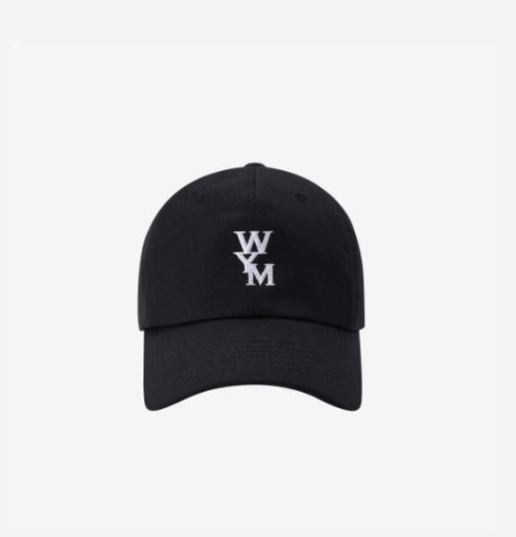 [해외] 우영미 화이트 로고 볼캡 블랙 Wooyoungmi White Logo Ball Cap Black