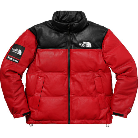 [해외] 슈프림 노스페이스 레더 눕시 자켓 Supreme The North Face Leather Nuptse Jacket 17FW