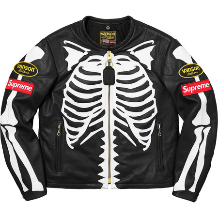 [해외] 슈프림 벤슨 레드 본즈 자켓 Supreme Vanson Leather Bones Jacket 17FW