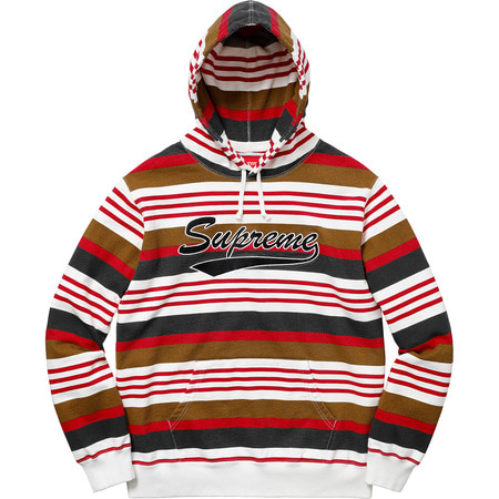 [해외] 슈프림 스트라이프 후드 Supreme Striped Hooded Sweatshirt 18SS