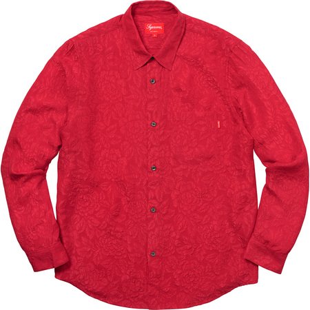 [해외] 슈프림 플로럴 실크 재커드 셔츠 Supreme Floral Silk Jacquard Shirt 18SS