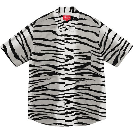 [해외] 슈프림 타이거 스트라이프 레이온 셔츠 Supreme Tiger Stripe Rayon Shirt 18SS