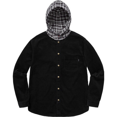 [해외] 슈프림 후드 컬러 블록드 코듀로이 셔츠 Supreme Hooded Color Blocked Corduroy Shirt 18FW