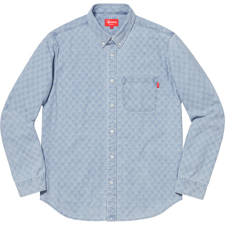 [해외] 슈프림 체커드 데님 셔츠 Supreme Checkered Denim Shirt 18FW