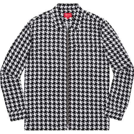 [해외] 슈프림 하운드스투스 플란넬 집업 셔츠 Supreme Houndstooth Flannel Zip Up Shirt 18FW