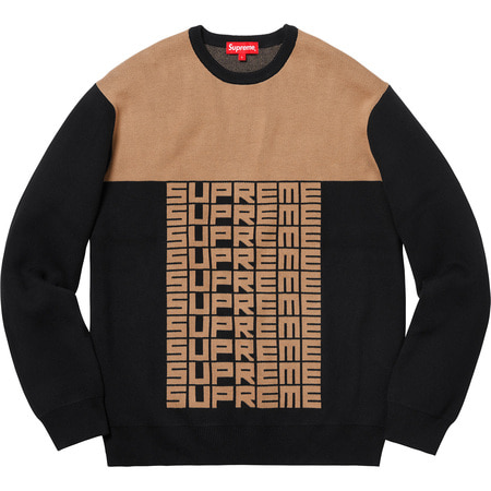 [해외] 슈프림 로고 리피트 스웨터 Supreme Logo Repeat Sweater 18FW