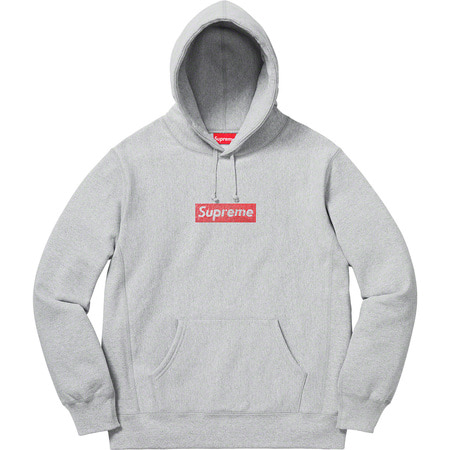 [해외] 슈프림 스와로브스키 박스로고 후드 Supreme Swarovski Box Logo Hooded Sweatshirt 19SS 관세포함