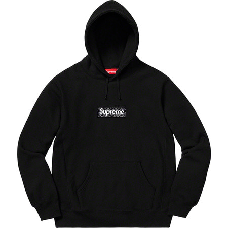 [해외] 슈프림 반다나 박스 로고 후드 Supreme Bandana Box Logo Hooded Sweatshirt 19FW 관세포함