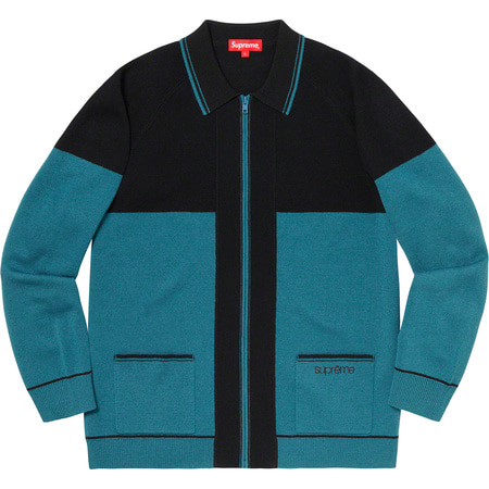[해외] 슈프림 컬러 블록 집업 스웨터 Supreme Color Blocked Zip Up Sweater 19FW