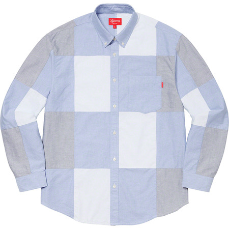 [해외] 슈프림 패치워크 옥스포드 셔츠 Supreme Patchwork Oxford Shirt 20FW