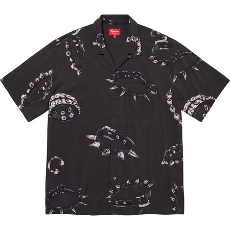 [해외] 슈프림 스터디드 칼러스 레이온 숏슬리브 셔츠 Supreme Studded Collars Rayon S/S Shirt 20FW