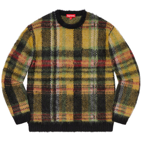 [해외] 슈프림 브러쉬드 플레이드 스웨터 Supreme Brushed Plaid Sweater 20FW