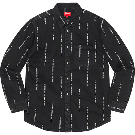 [해외] 슈프림 로고 스트라이프 제커드 데님 셔츠 Supreme Logo Stripe Jacquard Denim Shirt 20FW
