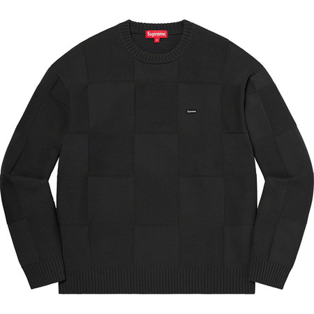 [해외] 슈프림 토널 체커보드 스몰 박스 스웨터 Supreme Tonal Checkerboard Small Box Sweater 21SS