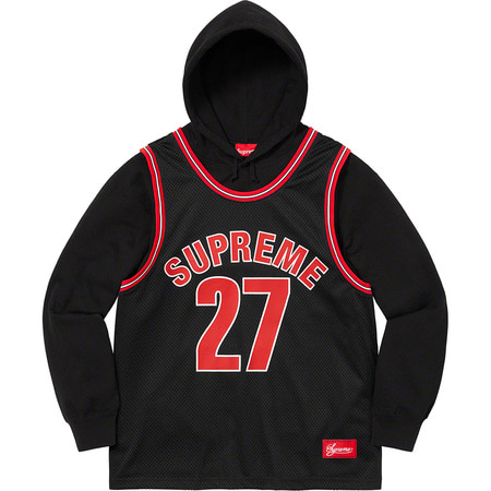 [해외] 슈프림 바스킷볼 져지 후드 Supreme Basketball Jersey Hooded Sweatshirt 21SS