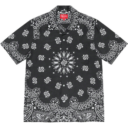 [해외] 슈프림 반다나 실크 숏슬리브 셔츠 Supreme Bandana Silk S/S Shirt 21SS