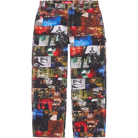 [해외] 슈프림 나스 앤드 DMX 컬리지 더블 니 데님 페인터 팬츠 Supreme Nas And DMX Collage Double Knee Denim Painter Pant 21FW