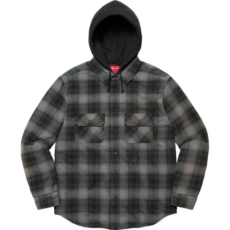 [해외] 슈프림 후디드 플란넬 집 업 셔츠 Supreme Hooded Flannel Zip Up Shirt 21FW