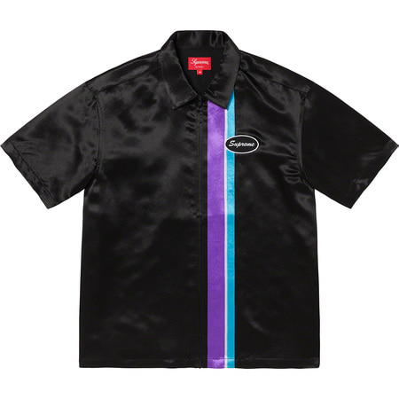 [해외] 슈프림 사틴 집 업 숏슬리브 워크 셔츠 Supreme Satin Zip Up S/S Work Shirt 22SS