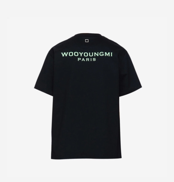 [해외] 우영미 글로우 그래픽 백로고 티셔츠 블랙 Wooyoungmi Glow Graphic Back Logo T-Shirt Black