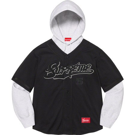 [해외] 슈프림 베이스볼 져지 후드 Supreme Baseball Jersey Hooded Sweatshirt 22SS