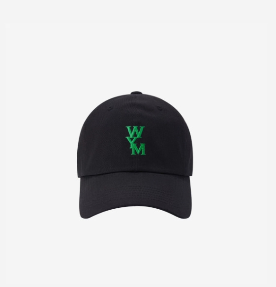 [해외] 우영미 그린 로고 볼캡 블랙 Wooyoungmi Green Logo Ball Cap Black