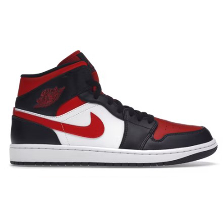[해외] 나이키 에어조던 1 미드 블랙 파이어 레드 Nike Jordan 1 Mid Black Fire Red 554724-079