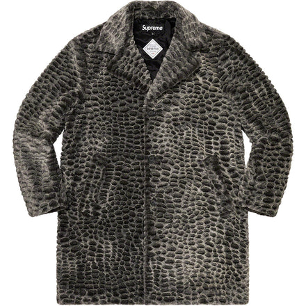 [해외] 슈프림 크록 폭스 퍼 오버코트 Supreme Croc Faux Fur Overcoat 23SS