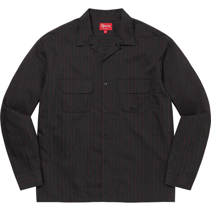 [해외] 슈프림 핀스트라이프 라인드 셔츠 Supreme Pinstripe Linen Shirt 23SS