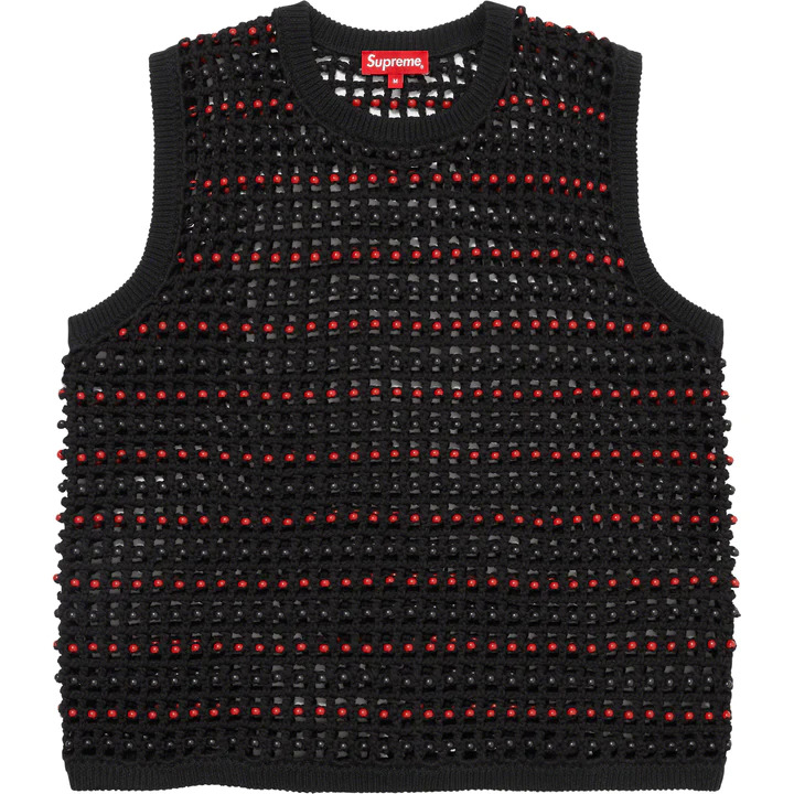 [해외] 슈프림 비디드 스웨터 베스트 Supreme Beaded Sweater Vest 23SS