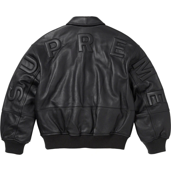 [해외] 슈프림 고어텍스 인피니움 윈드스토퍼 레더 바시티 자켓 Supreme Gore-Tex Infinium Windstopper Leather Varsity Jacket 23FW