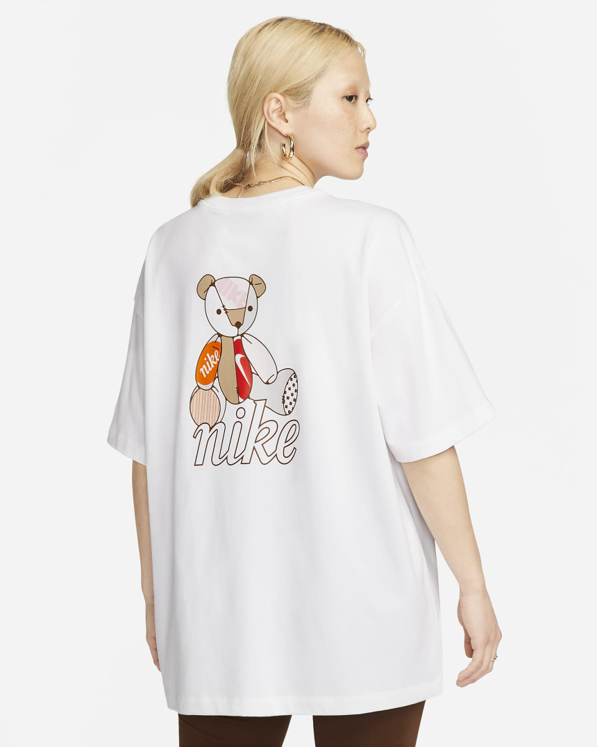 [해외] 나이키 베어 티셔츠 우먼스 화이트 페일 아이보리 FQ6010-100