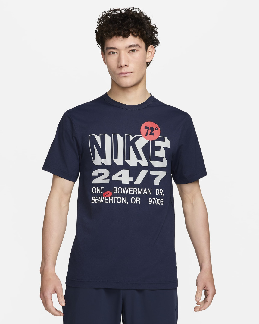 [해외] 나이키 하이버스 드라이핏 피트니스 티셔츠 네이비 화이트 FN3989-451 FN3989-133