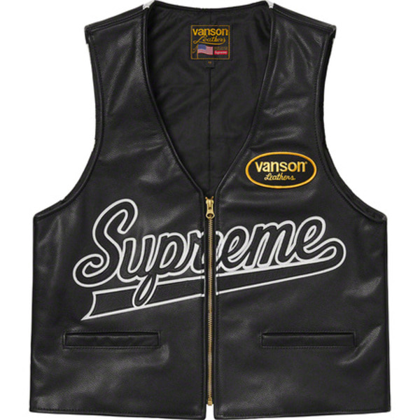 [해외] 슈프림 벤슨 레더스 스파이더 웹 베스트 Supreme Vanson Leathers Spider Web Vest 21SS
