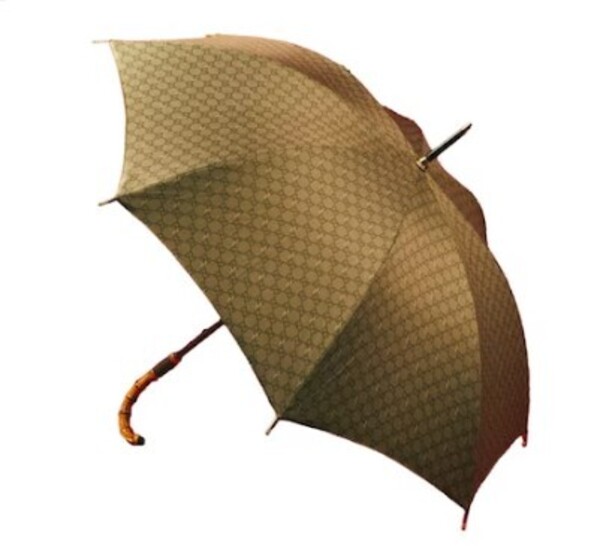 [해외] 구찌 팔라스 패턴 레인 엄브렐라 위드 뱀부 핸들 Gucci Palace pattern rain umbrella with bamboo handle