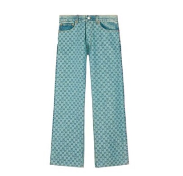 [해외] 구찌 팔라스 GG-P 패턴 배기 진스 Gucci Palace GG-P pattern baggy jeans
