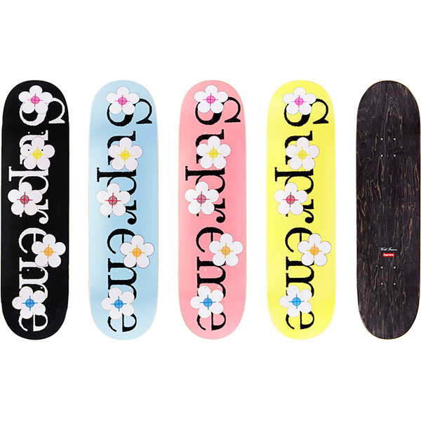 [해외] 슈프림 플라워 스케이트 보드 데크 Supreme Flowers Skateboard 17SS