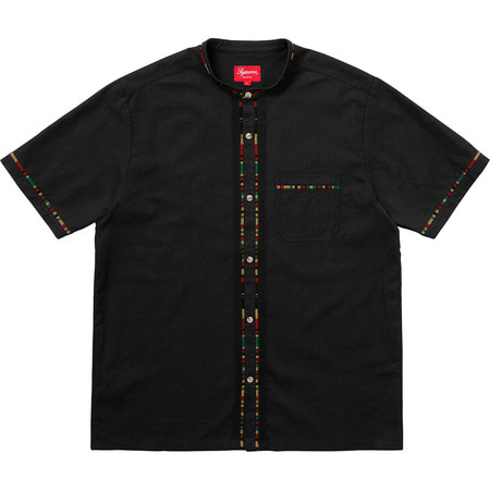 [해외] 슈프림 SS 밴드 칼라 셔츠 Supreme SS Band Collar Shirt 18SS
