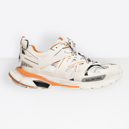[해외] 발렌시아가 트랙 슈즈 화이트 오렌지 흰주 Balenciaga Track Tech Sneakers White Orange 관세포함
