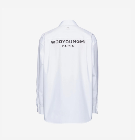 [해외] 우영미 백로고 셔츠 화이트 Wooyoungmi Back Logo Shirt White